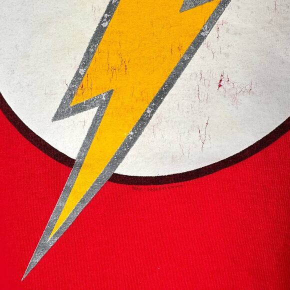 Vintage 90s The Flash Logo T Shirt Mens Sz XL DC Comics Single Stitch Red Retro - Picture 4 of 8